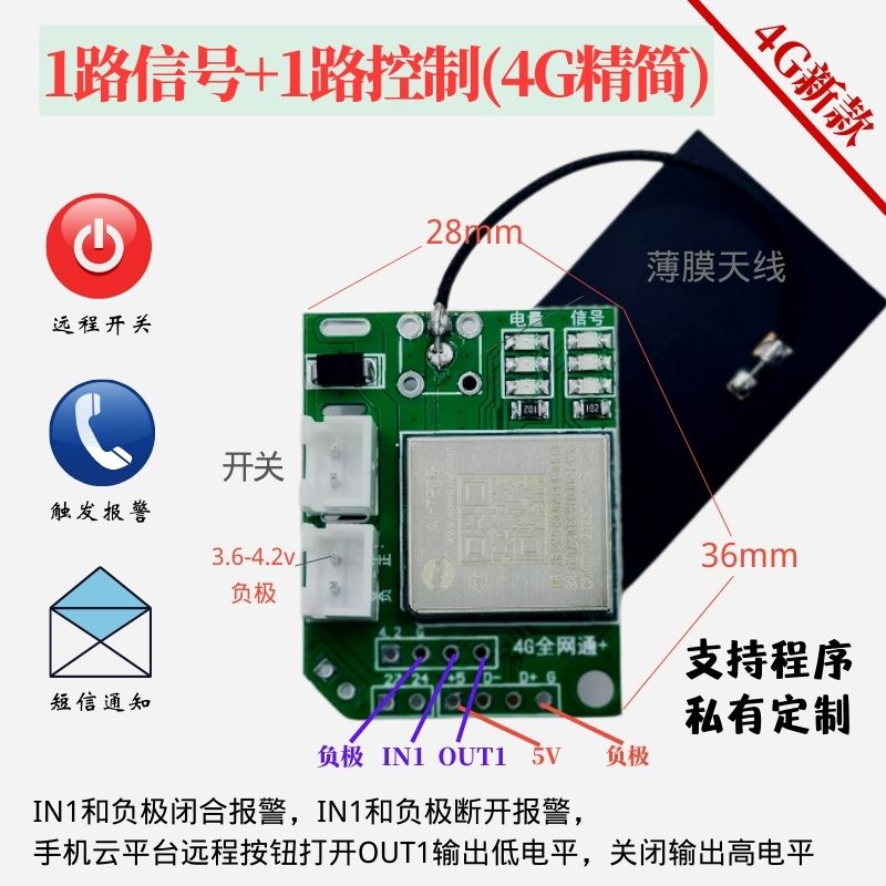 4G-1路信號+1路控制